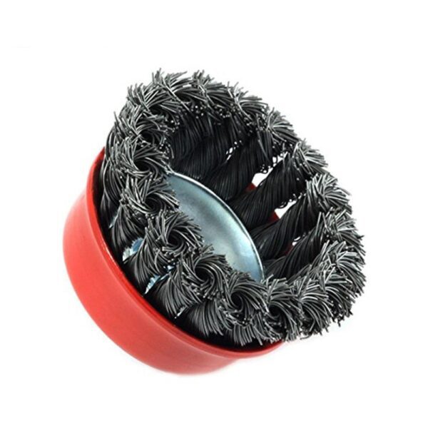 Wire Wheel Cup brush for Cleaning Dust Welding Slag Rust Paint Metal Cleaner ( Black ) [Product Code 0195] - Image 5