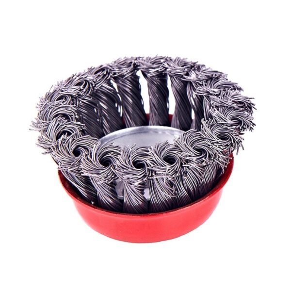 Wire Wheel Cup brush for Cleaning Dust Welding Slag Rust Paint Metal Cleaner ( Black ) [Product Code 0195] - Image 6