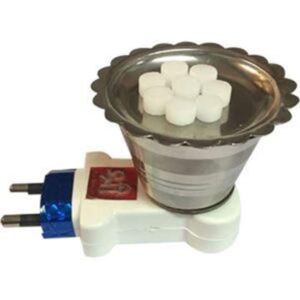 Stainless Steel Metal Electric Kapoor Dani Stand, Incense Burner, Dhoop Burner, Camphor Aroma Diffuser for Home, Temple, Office. [Product Code 0193]