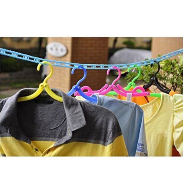 Clothesline Windproof Anti-Slip Clothes Washing Line Drying Nylon Rope with Hooks 5 Meters [Product Code 0190] - Image 5