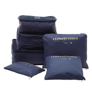 Cloth Organizer Pouch Laundry Zipper Bags Travel Organizer Bag Case Traveling Multipurpose - 6 PCS Assorted Colour [Product Code 0192]