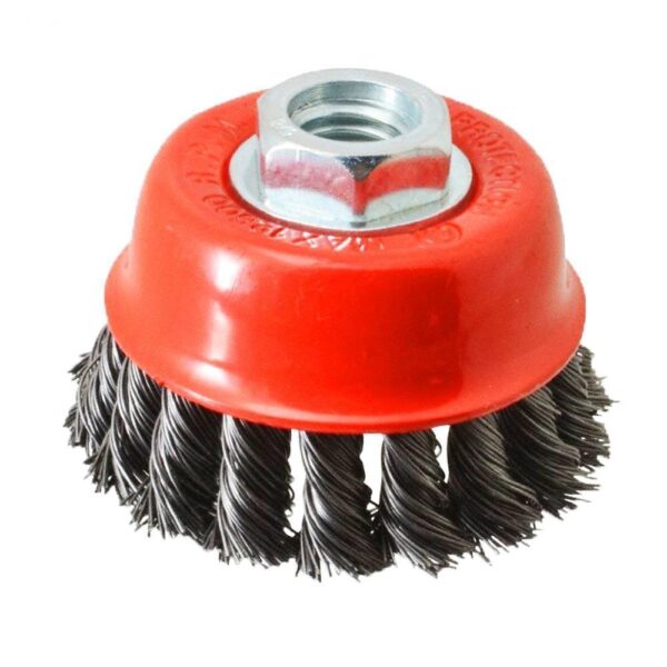 Wire Wheel Cup brush for Cleaning Dust Welding Slag Rust Paint Metal Cleaner ( Black ) [Product Code 0195] - Image 3