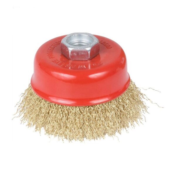 Wire Wheel Cup brush for Cleaning Dust Welding Slag Rust Paint Metal Cleaner (Gold ) [Product Code 0194] - Image 4
