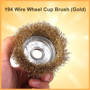 Wire Wheel Cup brush for Cleaning Dust Welding Slag Rust Paint Metal Cleaner (Gold ) [Product Code 0194]