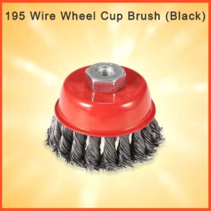 Wire Wheel Cup brush for Cleaning Dust Welding Slag Rust Paint Metal Cleaner ( Black ) [Product Code 0195]