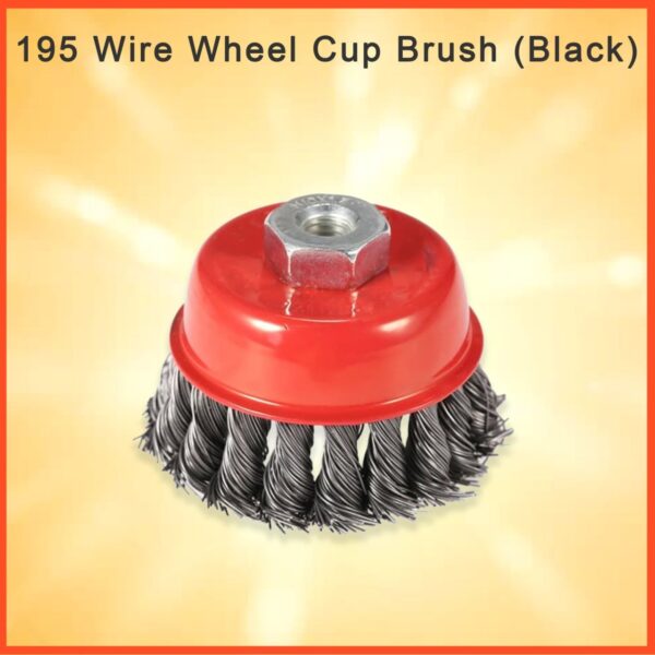 Wire Wheel Cup brush for Cleaning Dust Welding Slag Rust Paint Metal Cleaner ( Black ) [Product Code 0195]